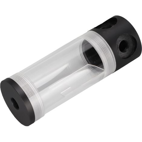Réservoir de refroidissement liquide acrylique 14 cm, 4 trous 50 mm, filetage G1/4 pour PC, usinage CNC (1/5)