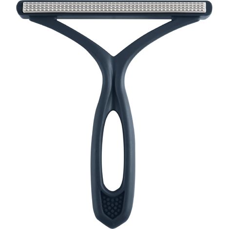 Brosse pour poils de chat et de chien (bleue), brosse de nettoyage portable pour la maison, en silicone double face. (1/5)