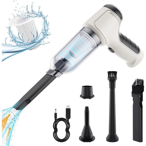 Aspirateur portatif, aspirateur de voiture sans fil à aspiration puissante de 12 000 Pa, mini aspirateur portatif sans fil rechargeable (1/4)