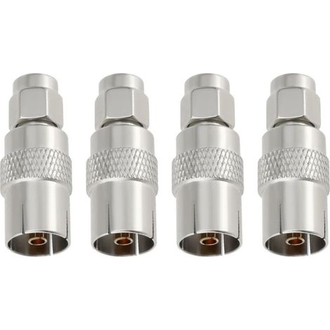 10x SMA Stecker/Buchse 50 Ohm IEC DVB-T Koaxial-TV-Steckeradapter für Antennenkabelverlängerung