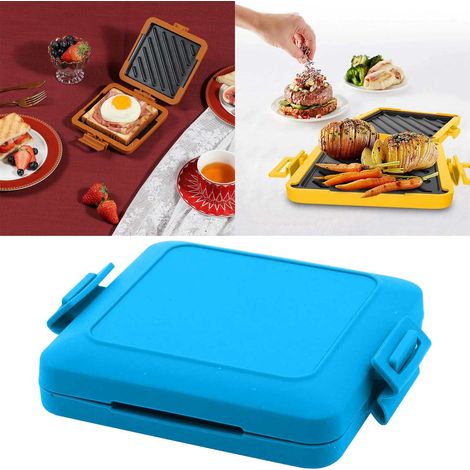Toastie Maker - Micro-ondes - Plaques Antiadhésives - Sangles En Silicone Réglables - Sans Électricité - 17 x 14 x 3 cm - 1 Pièce (1/5)