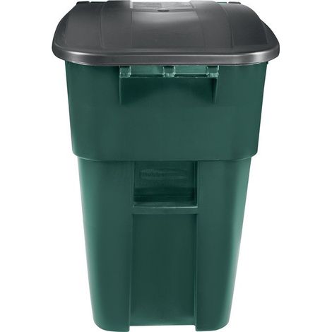 Conteneur polyvalent H1005xl610xP765mm vert 189 l couleur du couvercle noir avec