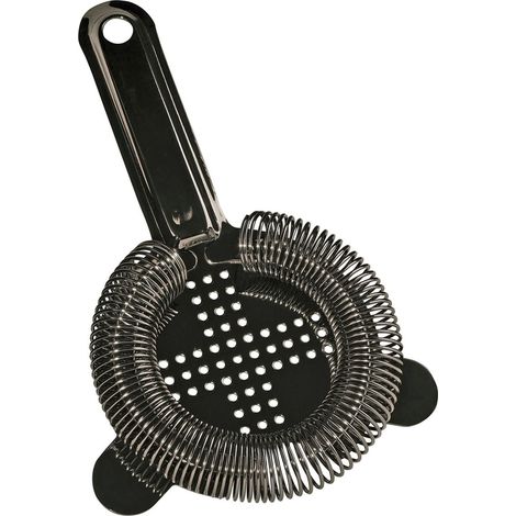 Julep Sieb, Julip Strainer - CROSS, Edelstahl 304 - GMB - Rotgussschwarz