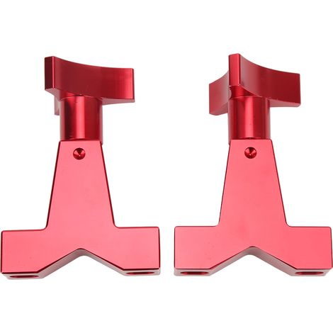 Support cric haute levée tubulaire 2,5 cm à 6,35 cm métal universel réglable pare-chocs roll bar toit SUV RZR rouge 2 pièces (1/5)