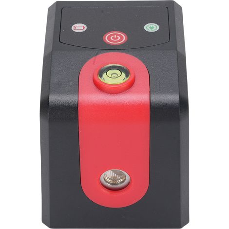 Niveau laser auto-nivelant compact, batterie rechargeable, charge USB-C, 2 lignes, précision ±4.5mm/3m, IP54 étanche pour carrelage plafond menuiserie construction rouge (1/5)