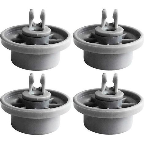 Lot de 4 roulettes pour panier de lave-vaisselle – 37 mm – Grises – Compatibles avec la plupart des modèles (1/5)