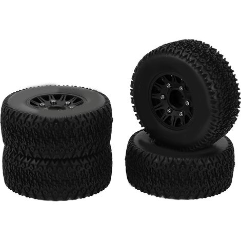Schwarze Sechskantreifen 12 mm, 14 mm und 17 mm für 1/10 RC Short Course Trucks (kompatibel mit ARRMA, SENTON, TRAXXAS und Slash). (1/5)
