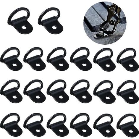 20 Pièces Anneaux D'Arrimage à Anneau en D, Traction Anneaux Arrimage, Anneaux d'Arrimage en Acier Inoxydable, Anneau d'Arrimage, pour Remorques, Voitures, Camions, Kayaks, Outils Électriques (1/5)