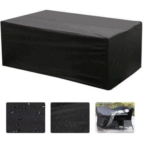 Housse de protection extérieure rectangulaire pour meubles – Résistante aux intempéries, anti-UV, dimensions 213 x 132 x 74 cm – Idéale pour canapés, fauteuils et sets de jardin (1/5)
