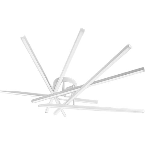 Plafonnier Led 70W En Aluminium Blanc Mat, 4900 Lumens, Variable Avec Sélecteur Cct 3000K/4000K/6000K, Design Moderne Ip20 - Produit Par Perenz (1/2)
