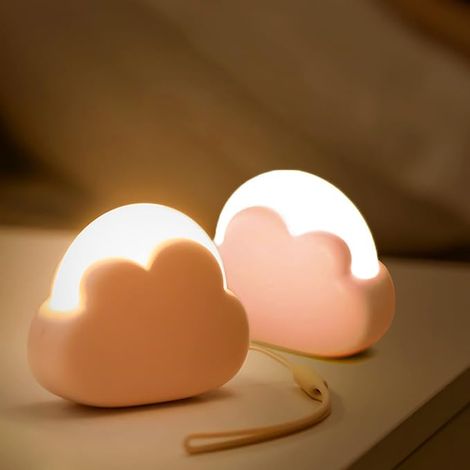 Nachtlicht Kinder Aufladbar 2 Stück Stilllicht Wolke Dimmbares Klein Nachttischlampe Babyzimmer Mädchen Geschenk Freundin Mama (1/5)