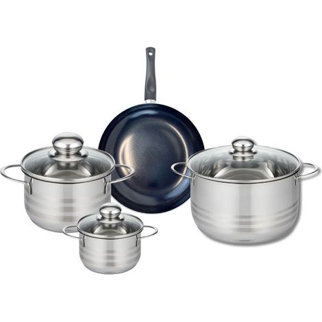 Ensemble de 1 Poêle de cuisson 20 cm et 3 faitouts 12, 16 et 20 cm Elo Prima Brillant (1/5)