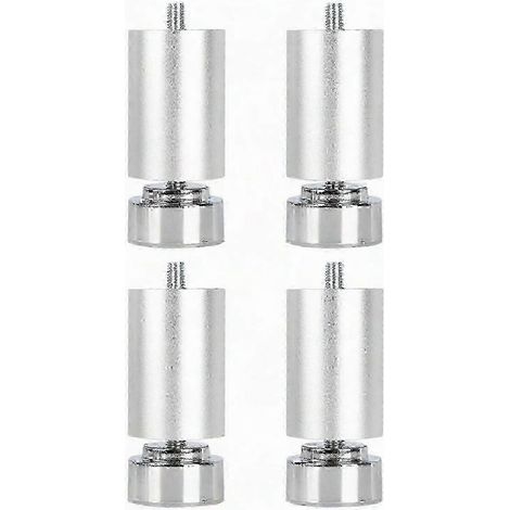Pieds métalliques réglables, filetage M10, adaptés aux meubles lourds, argentés, 18 cm (1/5)