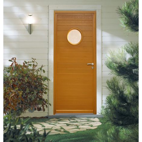 Porte D'Entrée Bois Vitrée, Laura 3, H,215Xl,90  P,Gauche Côtes Tableau