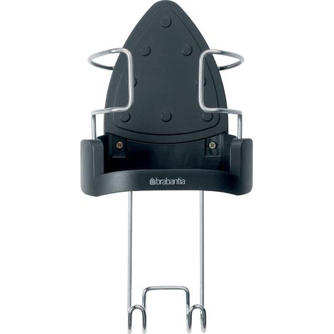 Brabantia 385742 Porta Ferro da Stiro termoresistente con gancio acciaio e avvolgicavo colore Grigio Scuro (1/5)