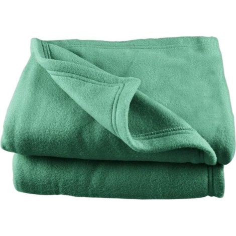Couverture polaire 240 x 260 cm tilleul grande largeur