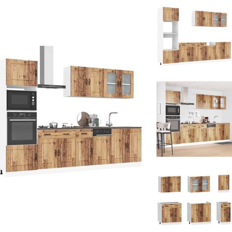 Ensemble d'armoires de cuisine 7 pcs Kalmar bois d'ingénierie - Ensemble D'armoires De Cuisine - Ensemble D'armoires De Cuisine - Ensemble D'armoires - Armoire De Cuisine (1/5)