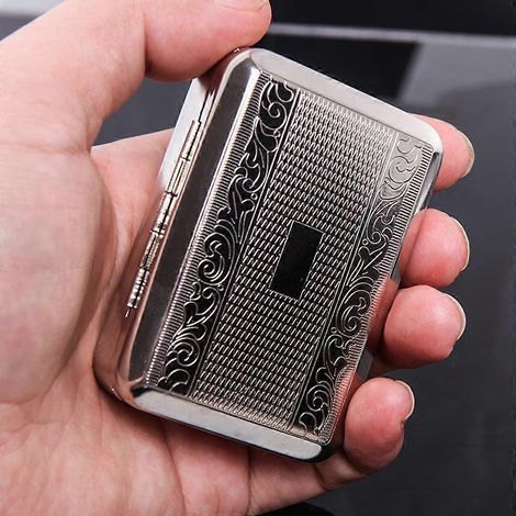 Étui à cigarettes pour homme, étanche et anti-poussière, pour porte-clés ou autre accessoire. Organisateur de pièces de monnaie. (1/4)