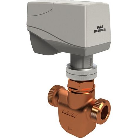 Kemper Válvula reguladora de agua fría KHS CoolFlow con actuador 230 V, Figura 615 0G, con actuador 230V, rosca exterior DN 15, 6150G01500