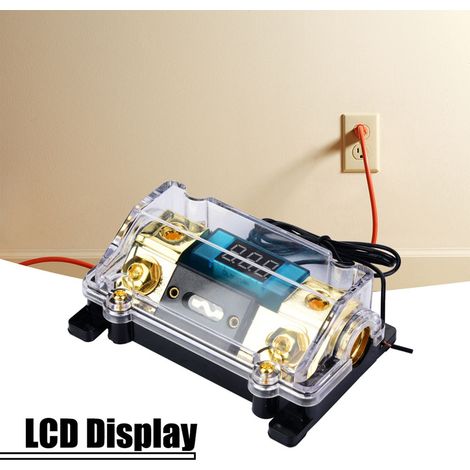 Bloc de distribution de fusibles et disjoncteurs numériques 24 V 100 A pour autoradio avec écran LCD (1/5)