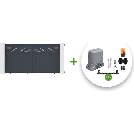 Pack portón eléctrico corredero 3m HALTI 300 x 160 cm + motor TANKER C600 (1/5)