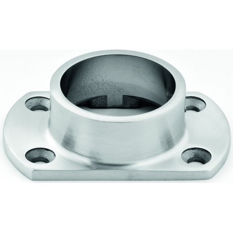 Platine d'ancrage ovale pour tube montage au sol inox 304 - 42.4 mm - CROSO