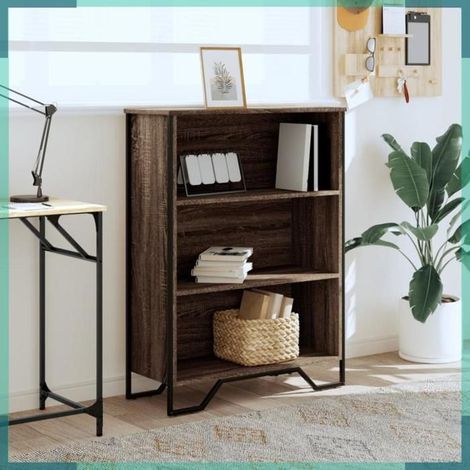 848628 Bibliothèque chêne marron 80x31x106 cm bois d'ingénierie (1/5)