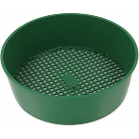 Tamis en plastique vert pour jardinage pour composter et cribler la terre outil de jardin pratique