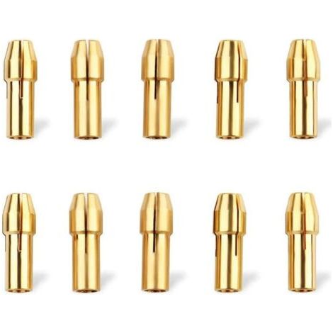 10Pcs 4.8MM Drill Chuck,Mandrin de Serrage en Laiton Tige Mandrins de Précision en Laiton Mini Collet Mandrin Mandrin Serrage à Pince 0.5mm/0.8mm/1.0mm/1.2mm/1.5mm/1.8mm/2.0mm/2.4mm/3.0mm/3.2mm (1/5)