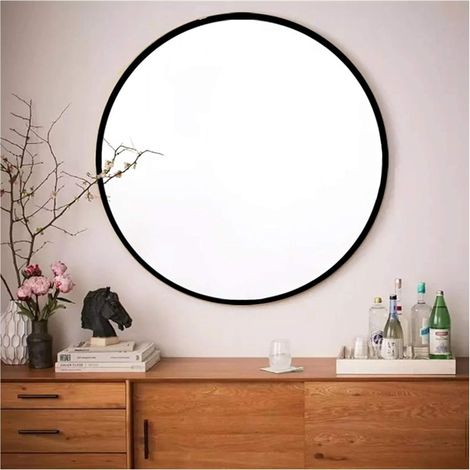 Miroir Rond 40 cm - Cadre Métallique Doré - Verre Haute Définition - Pour Salle De Bain Ankleidezimmer Ou Salon (1/5)