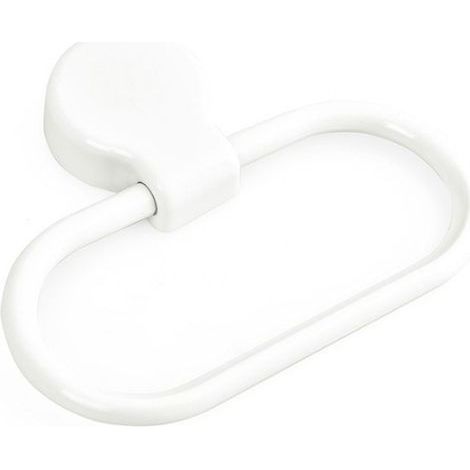 Anneau porte-serviettes Anneau porte-serviettes auto-adhésif Anneau porte-serviettes en plastique(Blanc) (1/5)