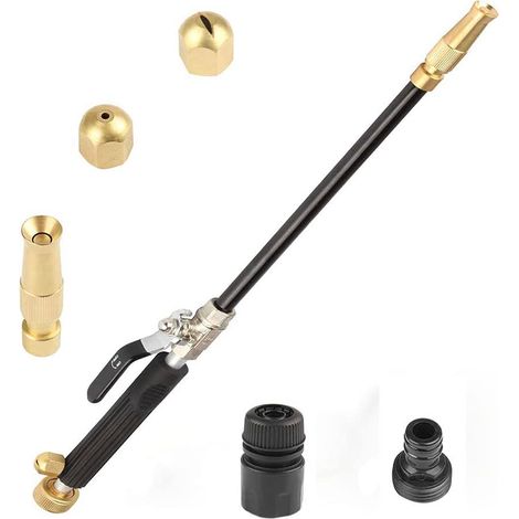 Pistolet à Eau Haute Pression avec 3 Buses à Jet, Buse de Tuyau Laveuse à Pression 20MPA Baguette Rondelle de Puissance de Jet pour Voiture Maison Jardin Vitre de Nettoyage de Vitre