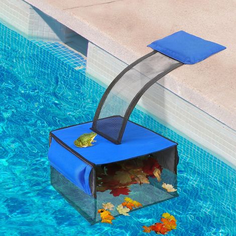 Écumoire de piscine en maille fine résistante avec rampe d'évasion pour économiser les animaux, accessoire de rampe flottante (amélioré)