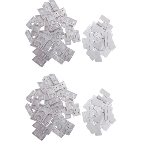 60Pcs Entretoise de Coin de 90 Degres En Plastique pour Etagere de Cabinet Entretoise D'Angle Blanc (1/5)