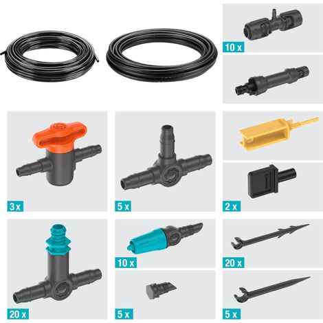 GARDENA Kit irrigazione a goccia: set completo per irrigare fino a 30 piante in vaso Micro-Drip-System (13400-20) (1/5)