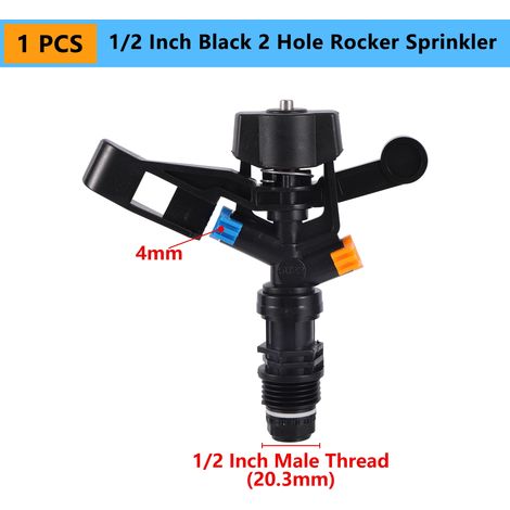 Arroseur à impact rotatif automatique à 360 degrés -1041/2"3/4" pour pelouse, arrosage agricole réglable, à bascule. (1/5)