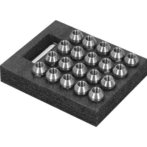 Écrous de roue M14x1.5 filetage fin, hauteur 50mm, lot de 20 pièces en acier inoxydable T304 antirouille, serrure antivol haute résistance.