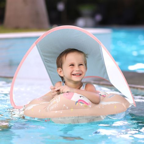 YMYNY Baby Swim Ring Infant Swimming Pool Float with Removable Floating Ball New Upgrade Baby Swim Ring for 12-24 Months