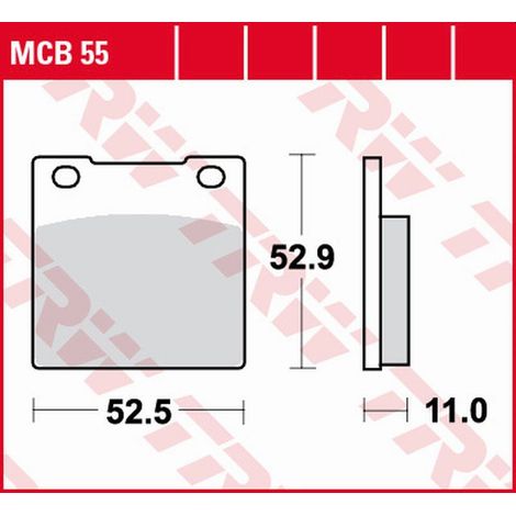 Pastillas de freno TRW ZF KH031 orgánicas para Honda CB 250 '77-'84, CB/CM 400 '77-'81, CB 650 '79-'81, CB 750C/K '78-'83 (delanteras)