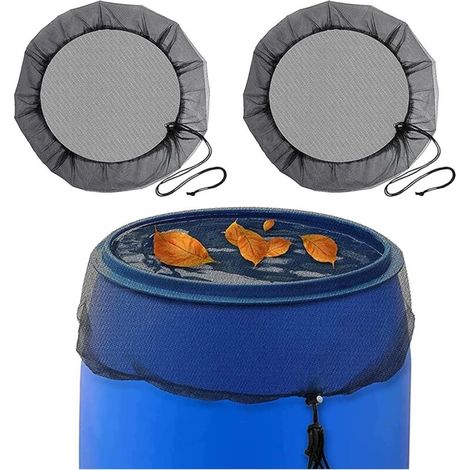 Lot de 5 filets anti-moustiques pour baril de pluie, Ø75 cm, protection et récupération des eaux