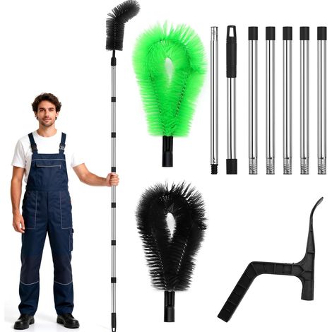 390cm Outils de Nettoyage Télescopiques de Gouttière Brosse de Nettoyage de Gouttière Nettoyage Gouttiere Toit (1/5)