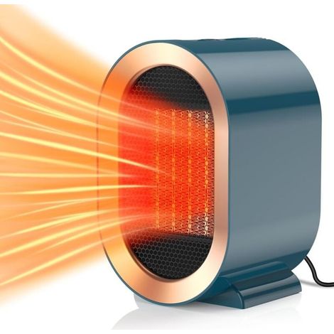 Radiateur soufflant modes chauffage électrique portable PTC 3S rapide et silencieux 1200 w 2 Céramique Bleu (1/4)