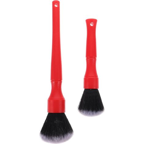 2 Pcs Brosse de Détail Automobile Ultra Douce en Abs pour Nettoyage Intérieur et Extérieur, Protection Anti-Rayures et Nettoyage des Bouches D'aération et Coutures (1/5)