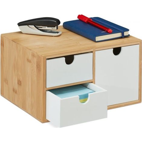 Cassettiera in bambu amp mdf 3 scomparti 883086 (1/5)