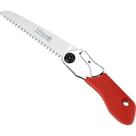 Scie d'élagage pliante portative – sécurité lock – lame 3 dents – pour arbres, jardinage, camping