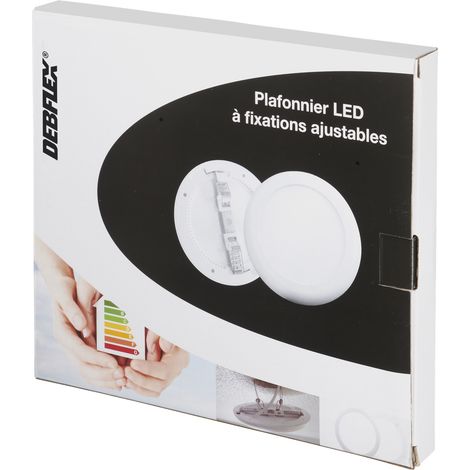 DEBFLEX - PLAFONNIER AJUSTABLE LED SMD 18W 6500K 1500LM BLANC - 600361