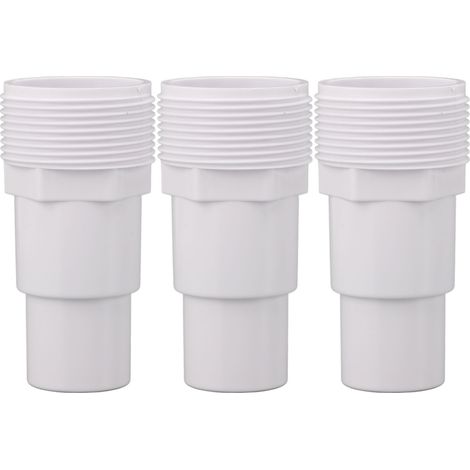 Adaptateur pour tuyau de filtre de piscine – Compatible avec SPX1091Z7/SPX1091Z4 – Matière plastique durable (3 pièces) – Diamètre 46mm