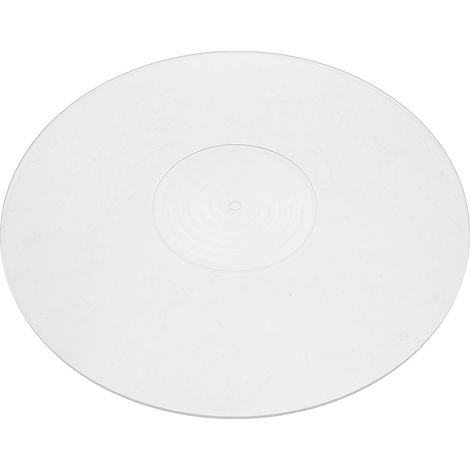 Tapis de platine vinyle antistatique en acrylique blanc blanc, améliorant la qualité sonore et compatible avec les disques LP 12 pouces. (1/5)