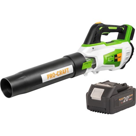 Soplador de hojas a batería Procraft PB20 20 V TURBO + 1 batería 4,0 Ah - sin cargador