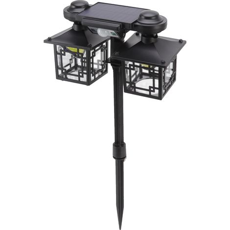 Lampes solaires extérieures 120COB étanches avec télécommande et détecteur de mouvement pour porte d'entrée, jardin ou garage (1/5)